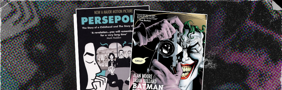 The Killing Joke and Persopolis graphic novel covers on header image.png
