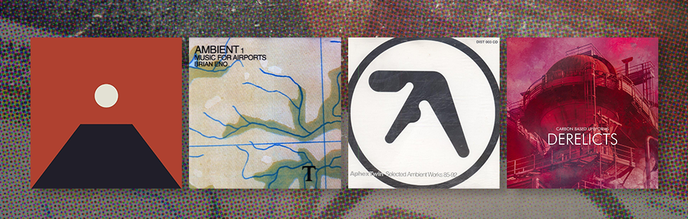 four ambient electronic album covers.png